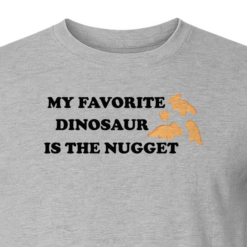 Favorite Dinosaur Is The Nugget T-Shirt, Funny Chicken Snack Graphic Tee for Food Lovers