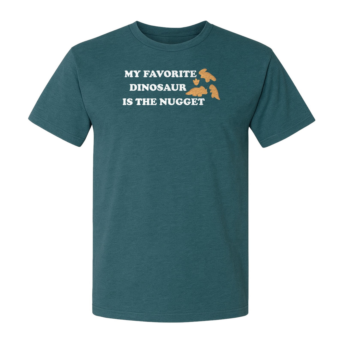Favorite Dinosaur Is The Nugget T-Shirt, Funny Chicken Snack Graphic Tee for Food Lovers