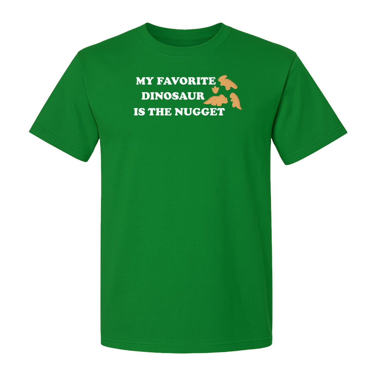 Favorite Dinosaur Is The Nugget T-Shirt, Funny Chicken Snack Graphic Tee for Food Lovers