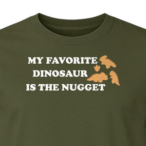 Favorite Dinosaur Is The Nugget T-Shirt, Funny Chicken Snack Graphic Tee for Food Lovers