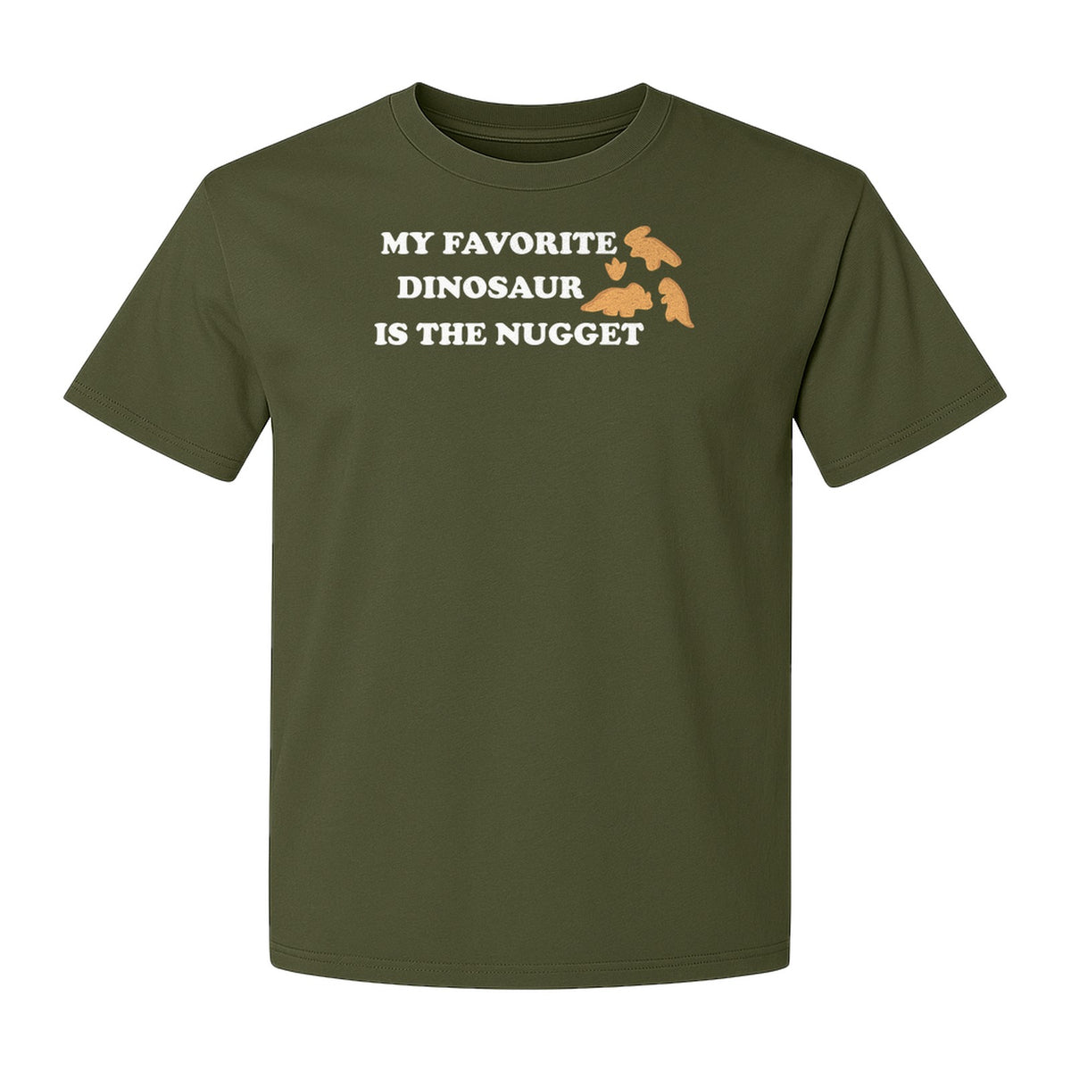 Favorite Dinosaur Is The Nugget T-Shirt, Funny Chicken Snack Graphic Tee for Food Lovers