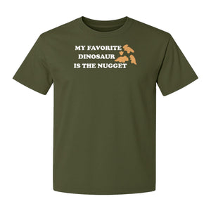 Favorite Dinosaur Is The Nugget T-Shirt, Funny Chicken Snack Graphic Tee for Food Lovers