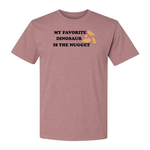 Favorite Dinosaur Is The Nugget T-Shirt, Funny Chicken Snack Graphic Tee for Food Lovers