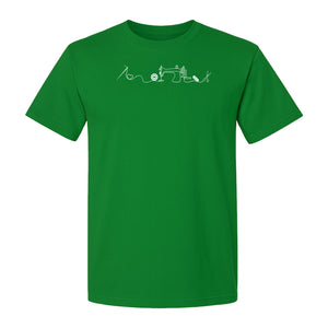 Sewing Machine T-Shirt, Needle Thread and Scissors Graphic for Seamstresses and Quilters
