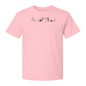 Sewing Machine T-Shirt, Needle Thread and Scissors Graphic for Seamstresses and Quilters
