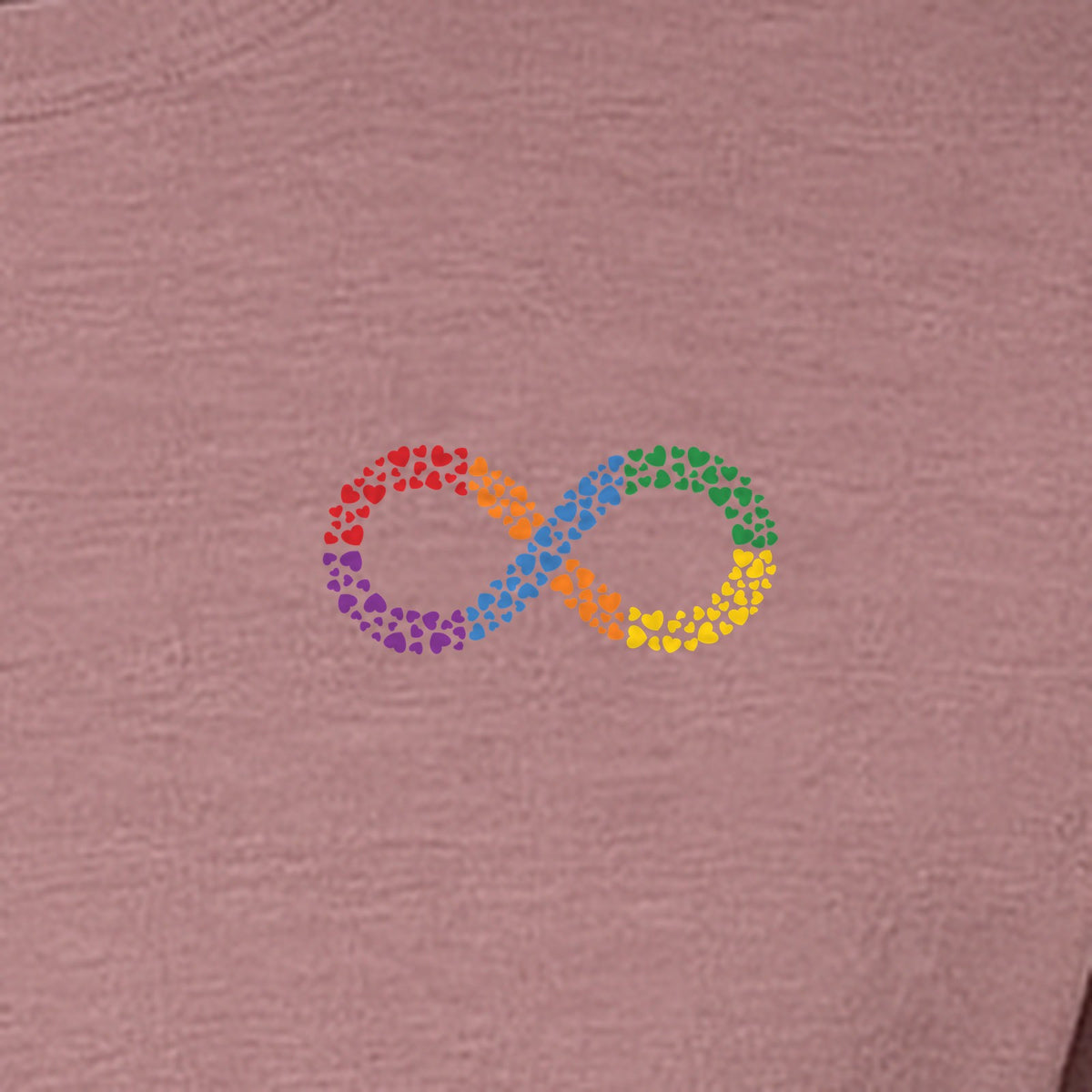 Autism Awareness T-Shirt, Multicolor Infinity Symbol Small Chest Design for Neurodiversity Support