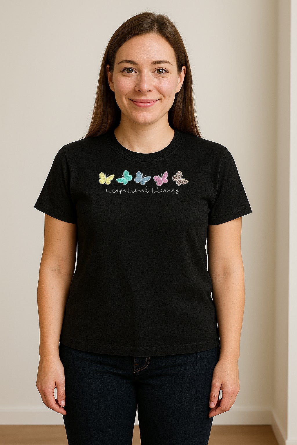 Occupational Therapy T-Shirt, Butterfly Design for Therapists and OT Students