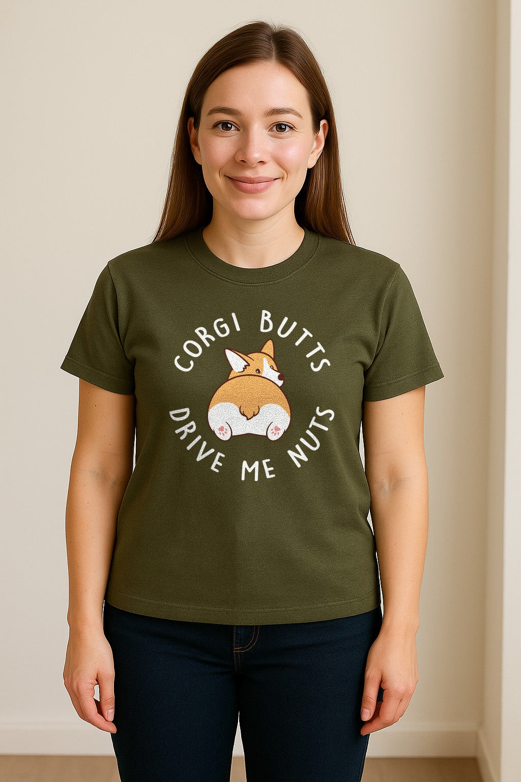 Corgi Butts Drive Me Nuts T-Shirt, Funny Dog Lover Gift for Pet Parents