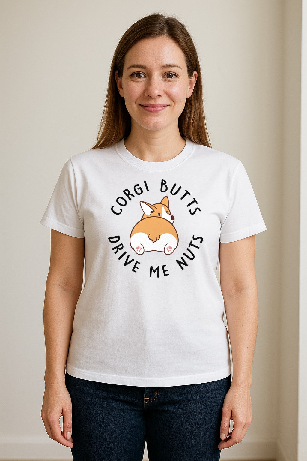 Corgi Butts Drive Me Nuts T-Shirt, Funny Dog Lover Gift for Pet Parents