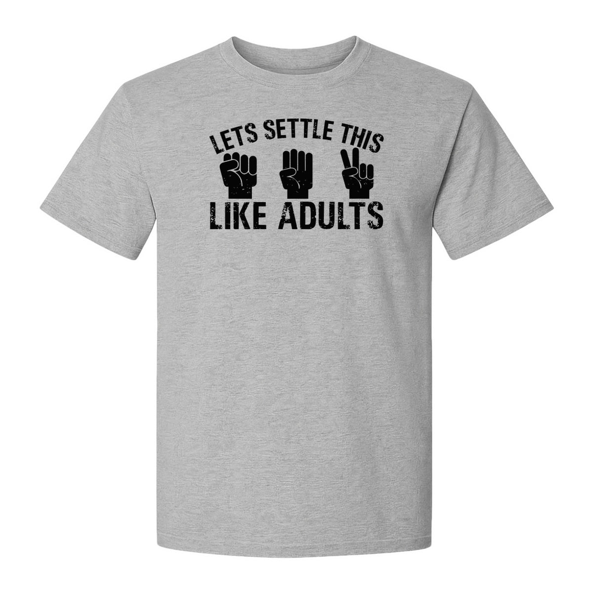 Rock Paper Scissors T-Shirt, Let's Settle This Like Adults Funny Gamer Gift Design