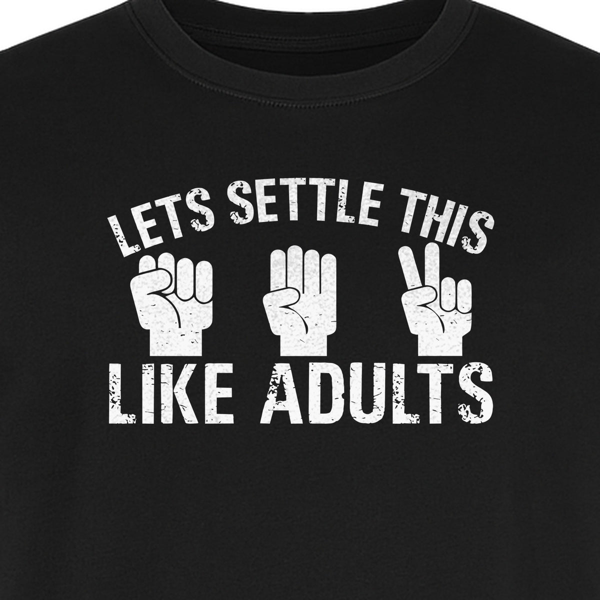 Rock Paper Scissors T-Shirt, Let's Settle This Like Adults Funny Gamer Gift Design