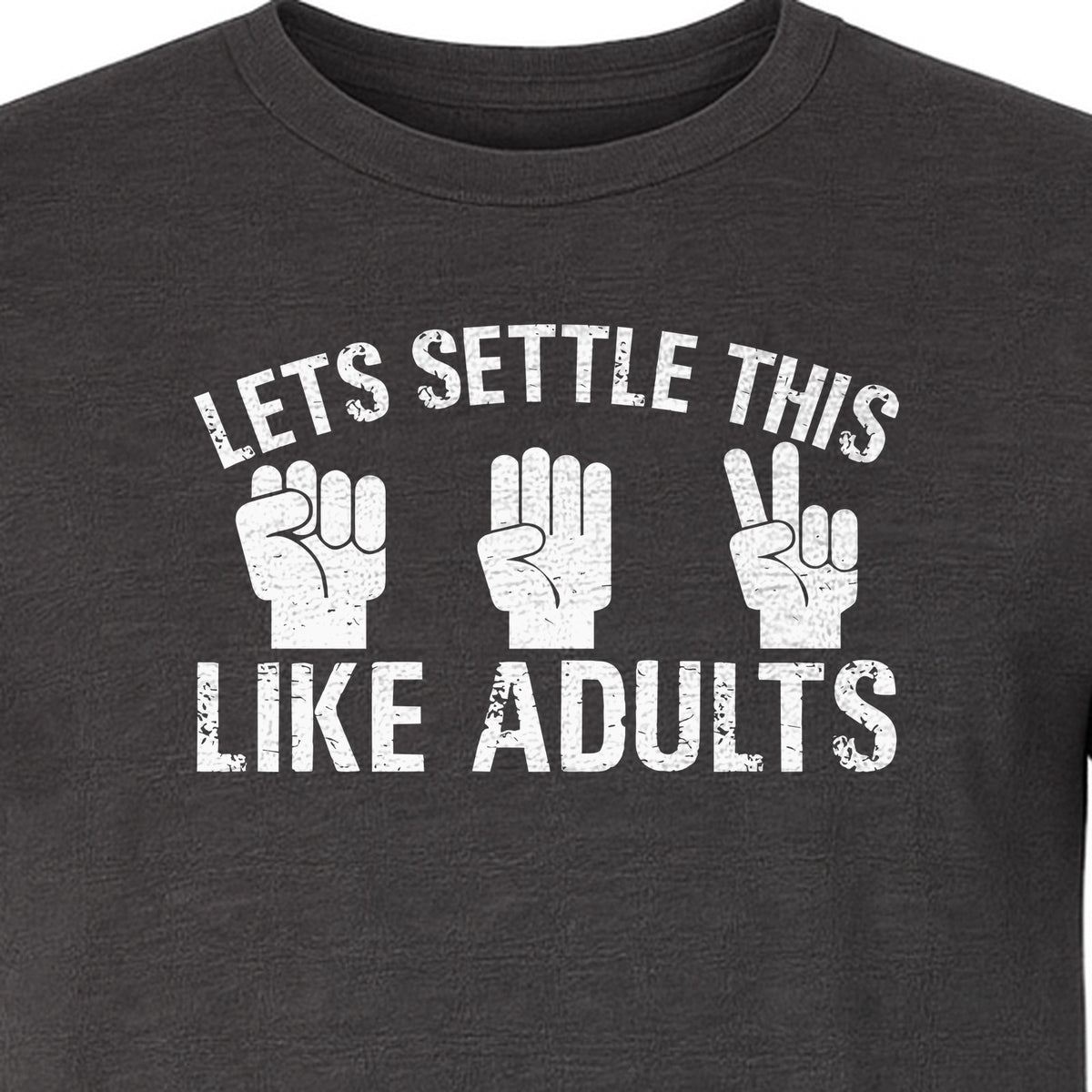 Rock Paper Scissors T-Shirt, Let's Settle This Like Adults Funny Gamer Gift Design