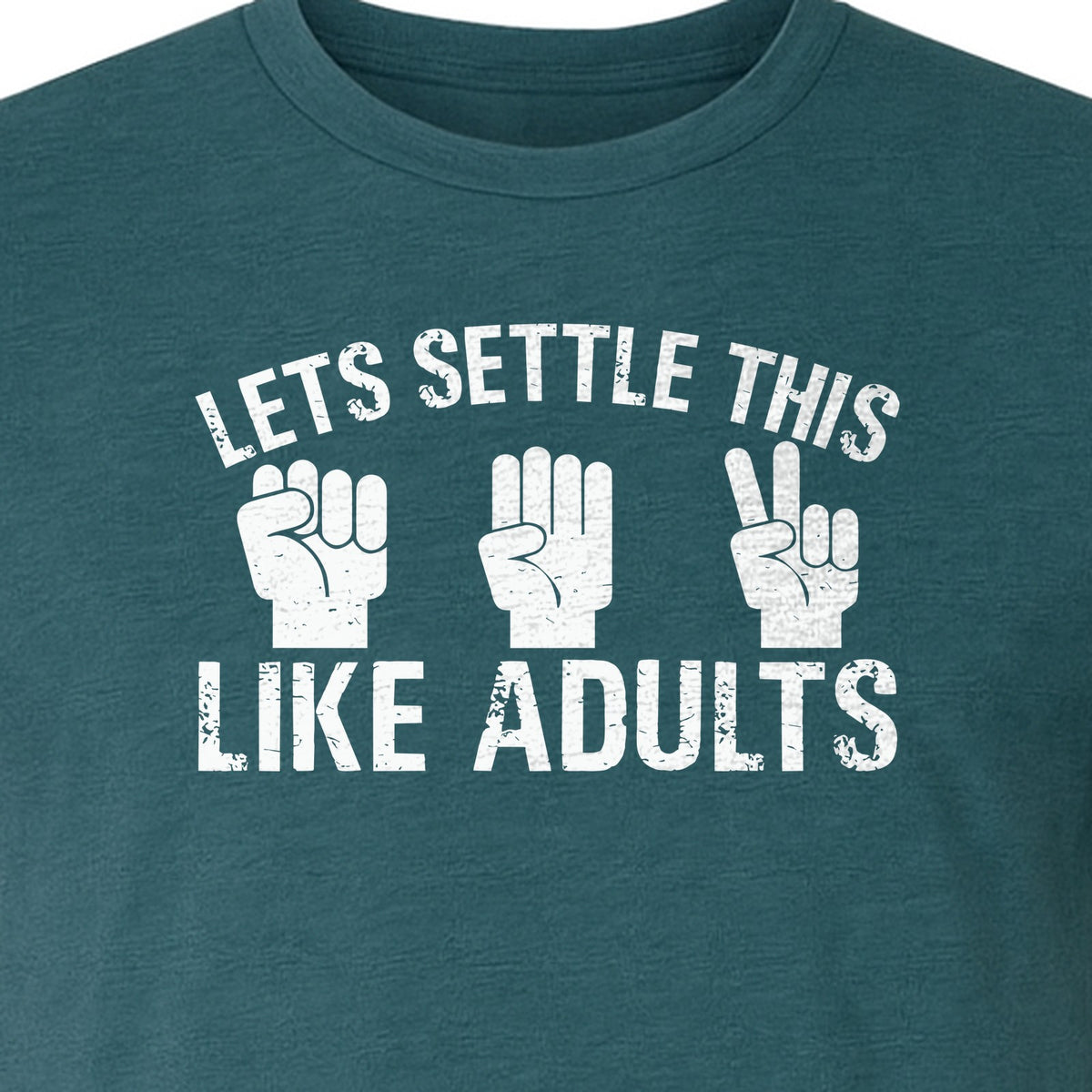 Rock Paper Scissors T-Shirt, Let's Settle This Like Adults Funny Gamer Gift Design