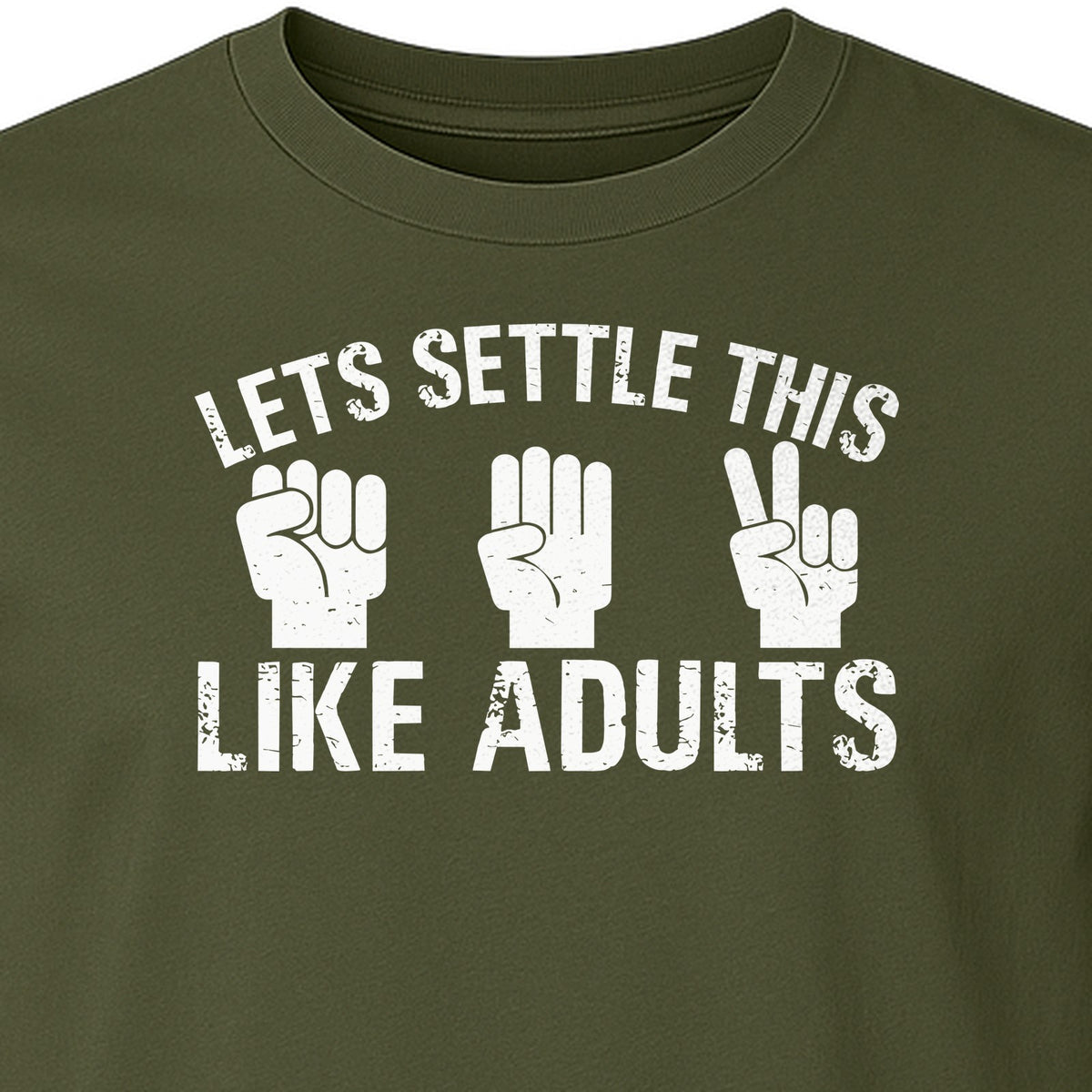 Rock Paper Scissors T-Shirt, Let's Settle This Like Adults Funny Gamer Gift Design
