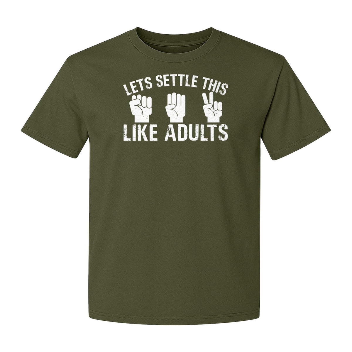 Rock Paper Scissors T-Shirt, Let's Settle This Like Adults Funny Gamer Gift Design