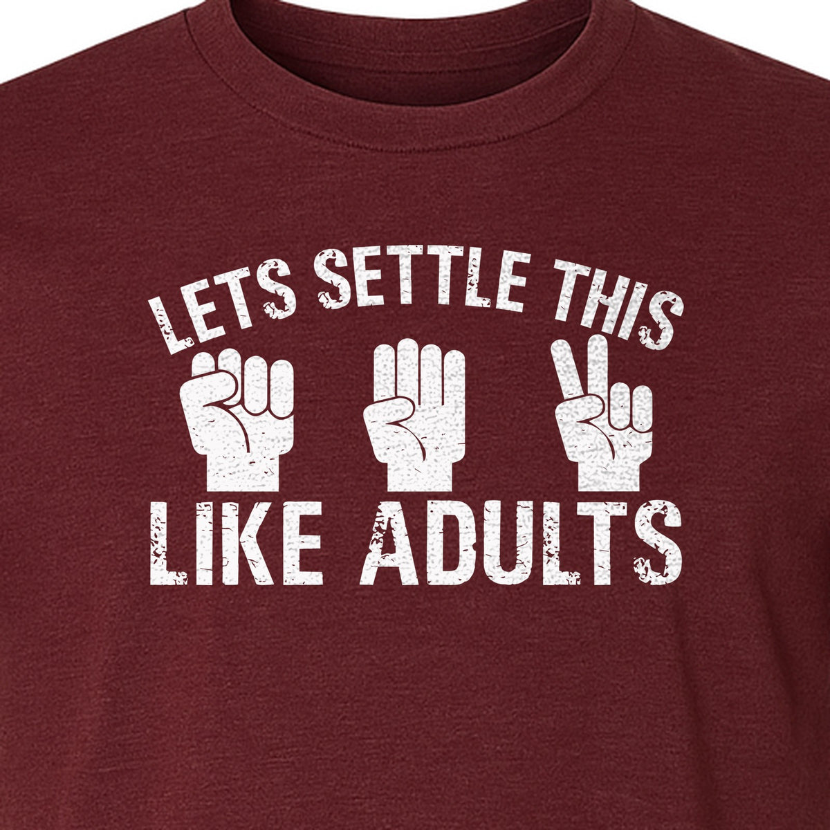 Rock Paper Scissors T-Shirt, Let's Settle This Like Adults Funny Gamer Gift Design