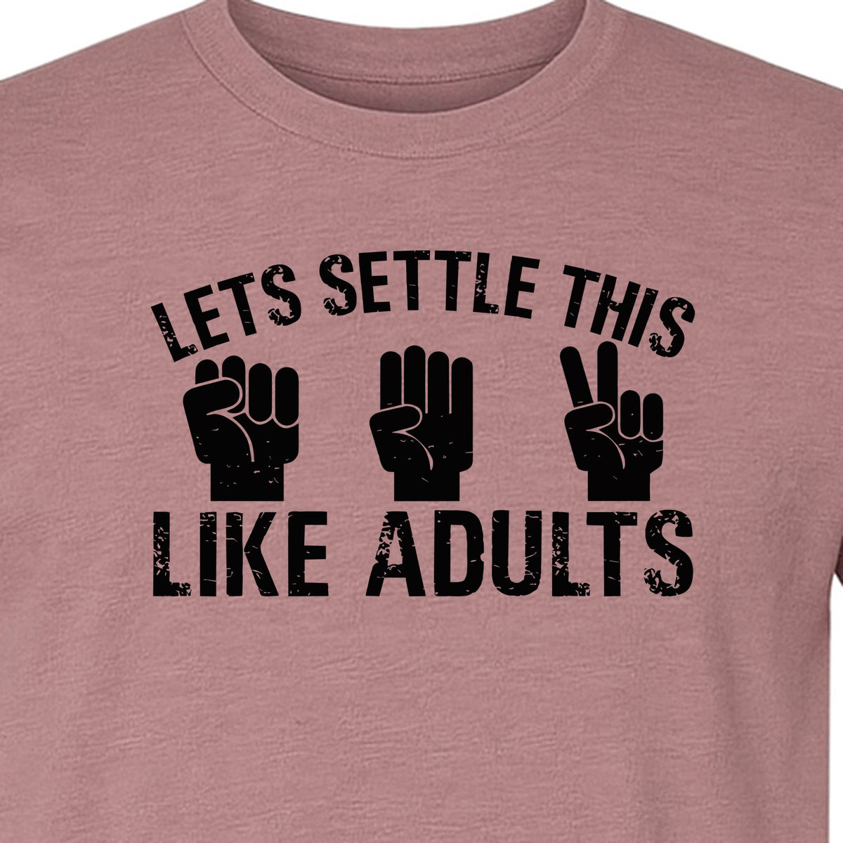 Rock Paper Scissors T-Shirt, Let's Settle This Like Adults Funny Gamer Gift Design