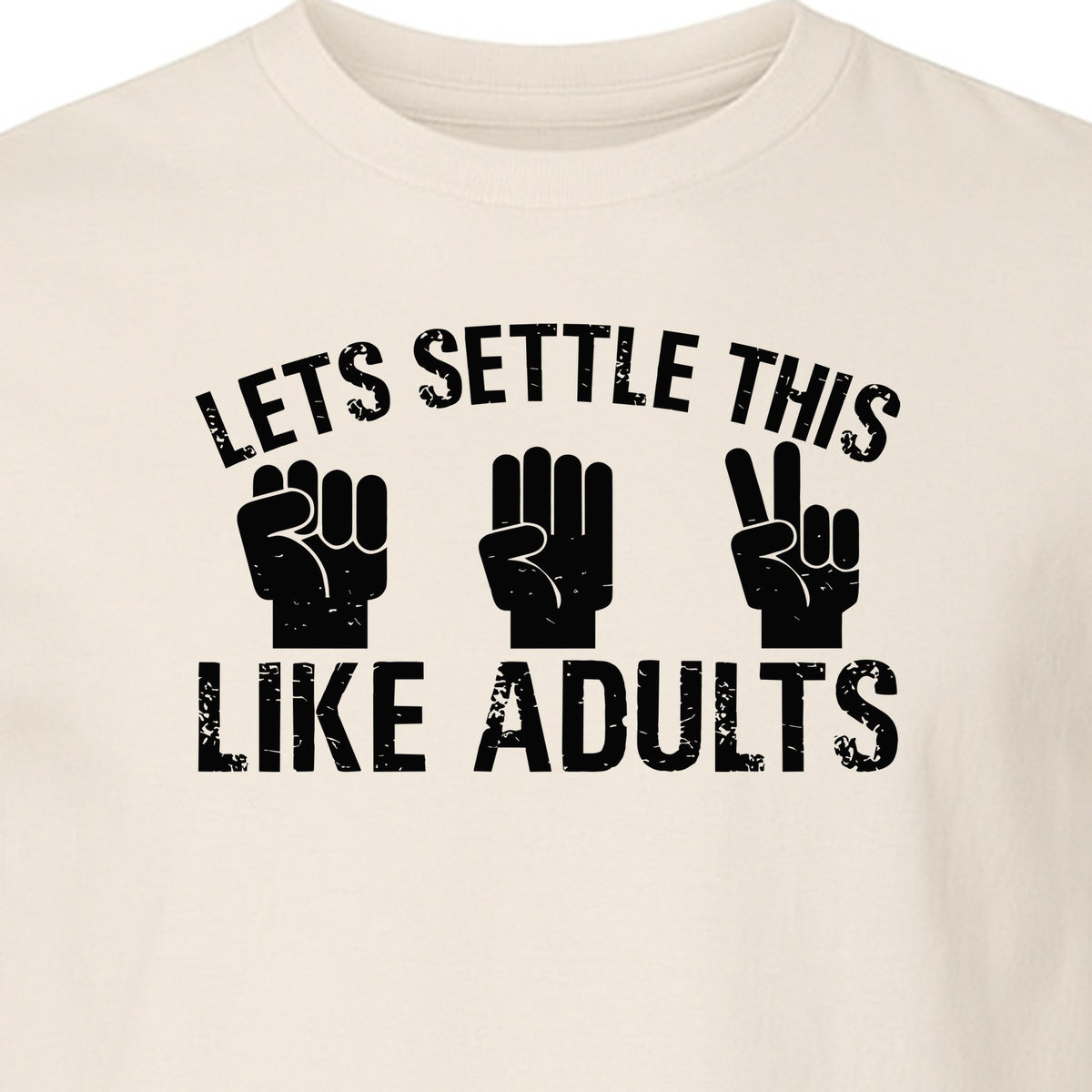Rock Paper Scissors T-Shirt, Let's Settle This Like Adults Funny Gamer Gift Design