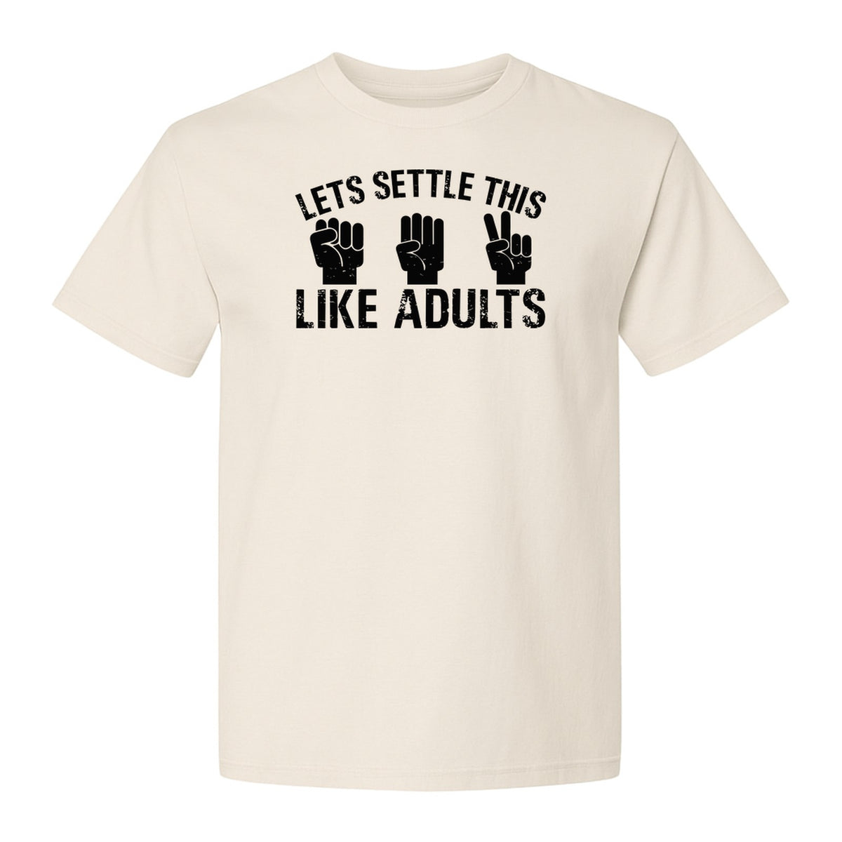 Rock Paper Scissors T-Shirt, Let's Settle This Like Adults Funny Gamer Gift Design