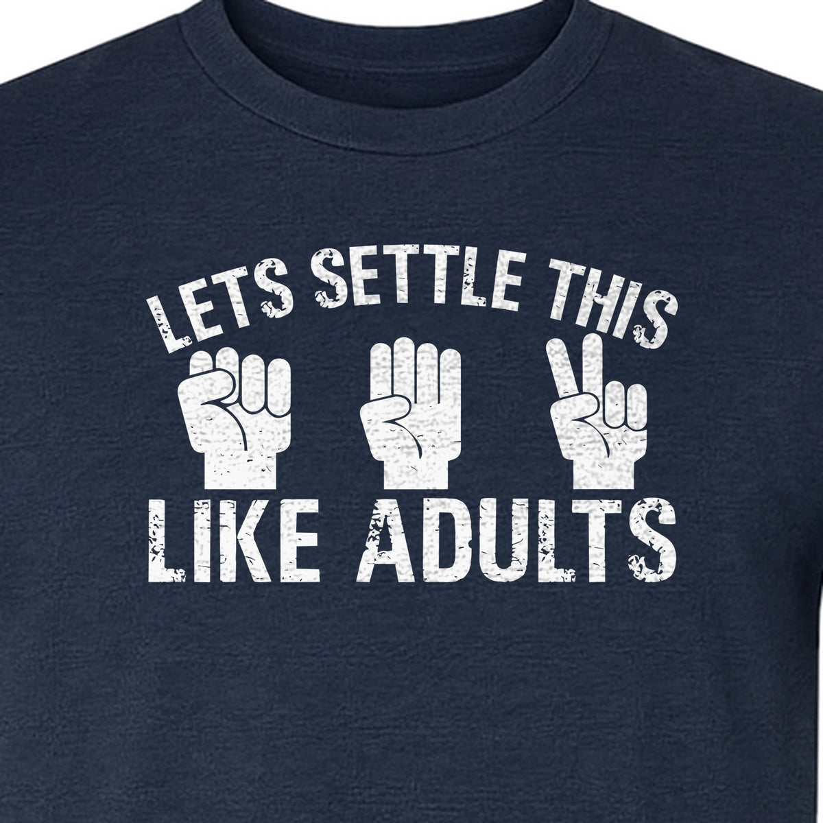 Rock Paper Scissors T-Shirt, Let's Settle This Like Adults Funny Gamer Gift Design
