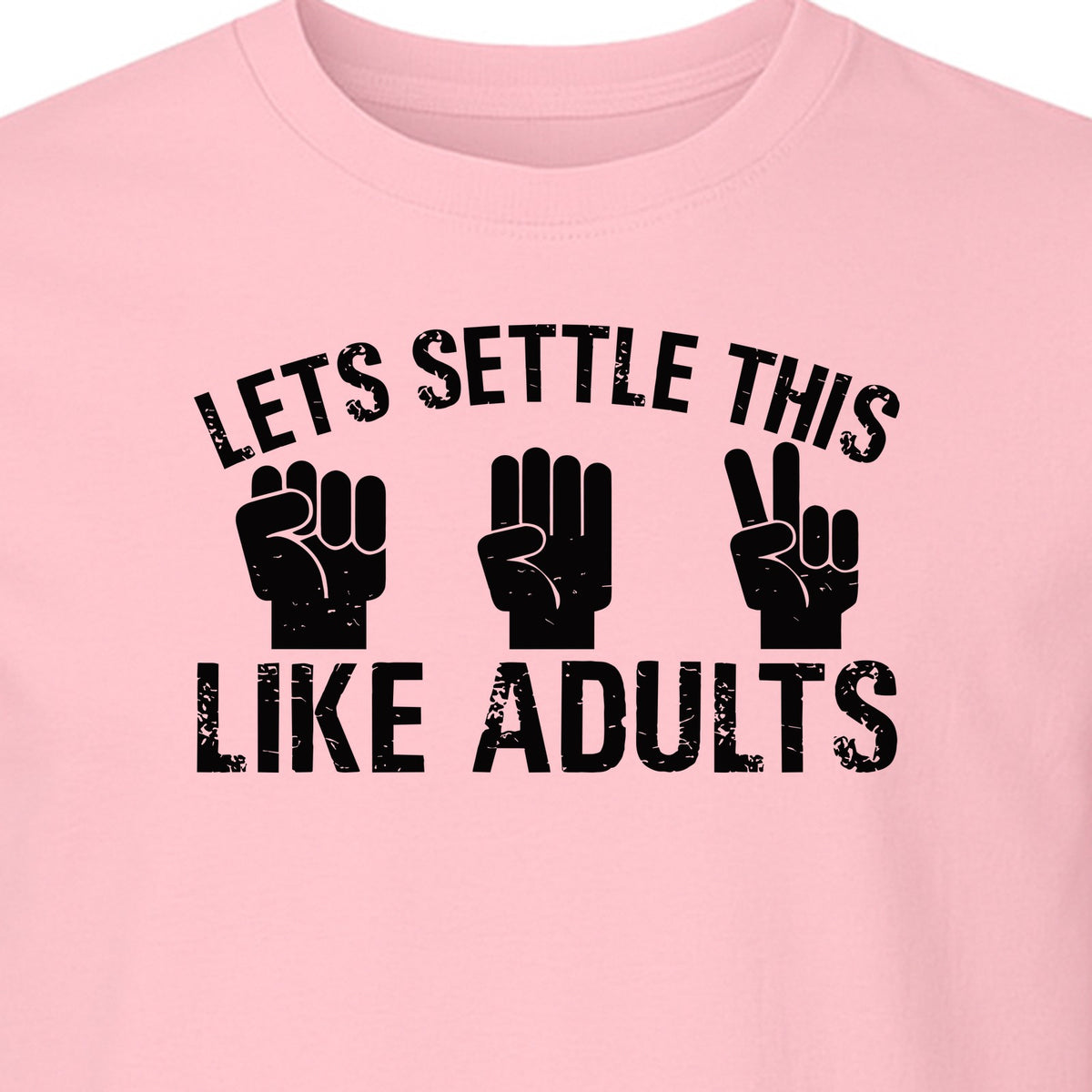 Rock Paper Scissors T-Shirt, Let's Settle This Like Adults Funny Gamer Gift Design