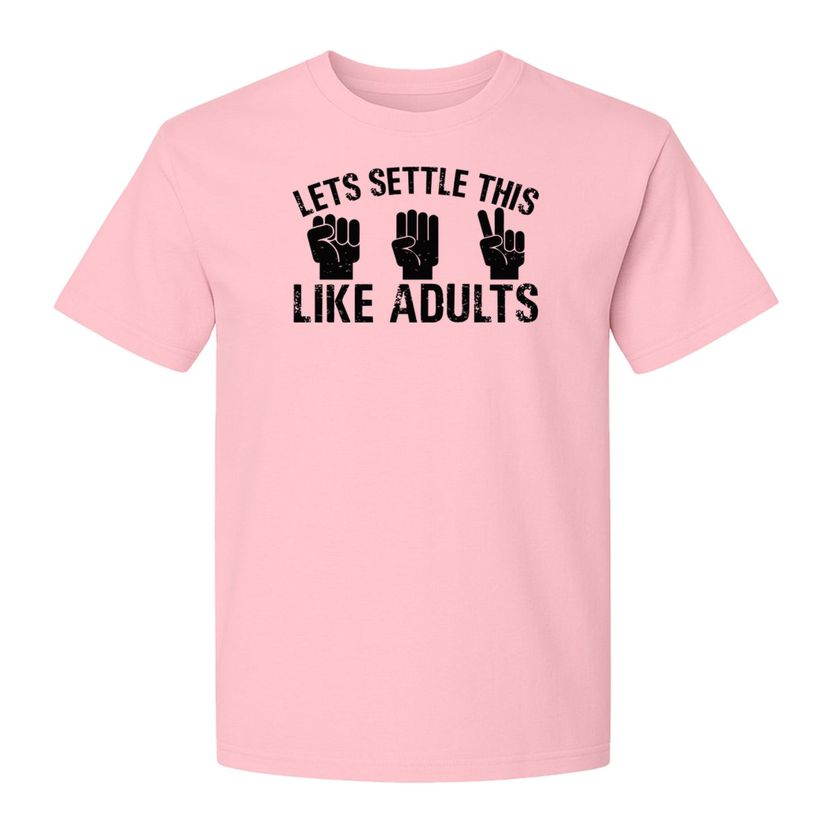 Rock Paper Scissors T-Shirt, Let's Settle This Like Adults Funny Gamer Gift Design