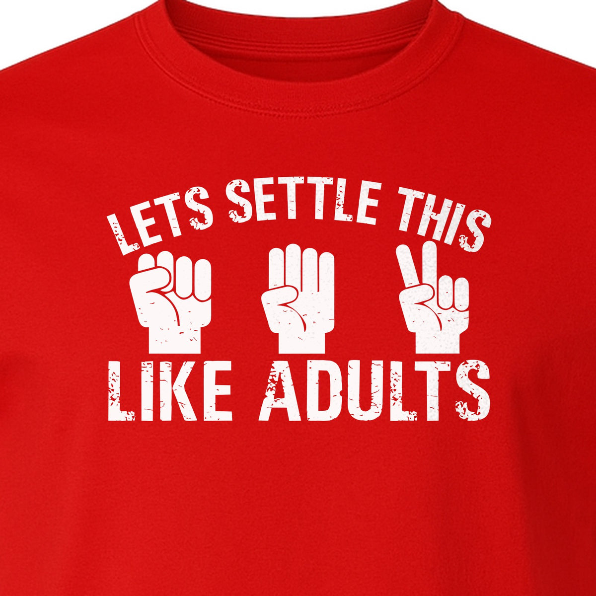 Rock Paper Scissors T-Shirt, Let's Settle This Like Adults Funny Gamer Gift Design