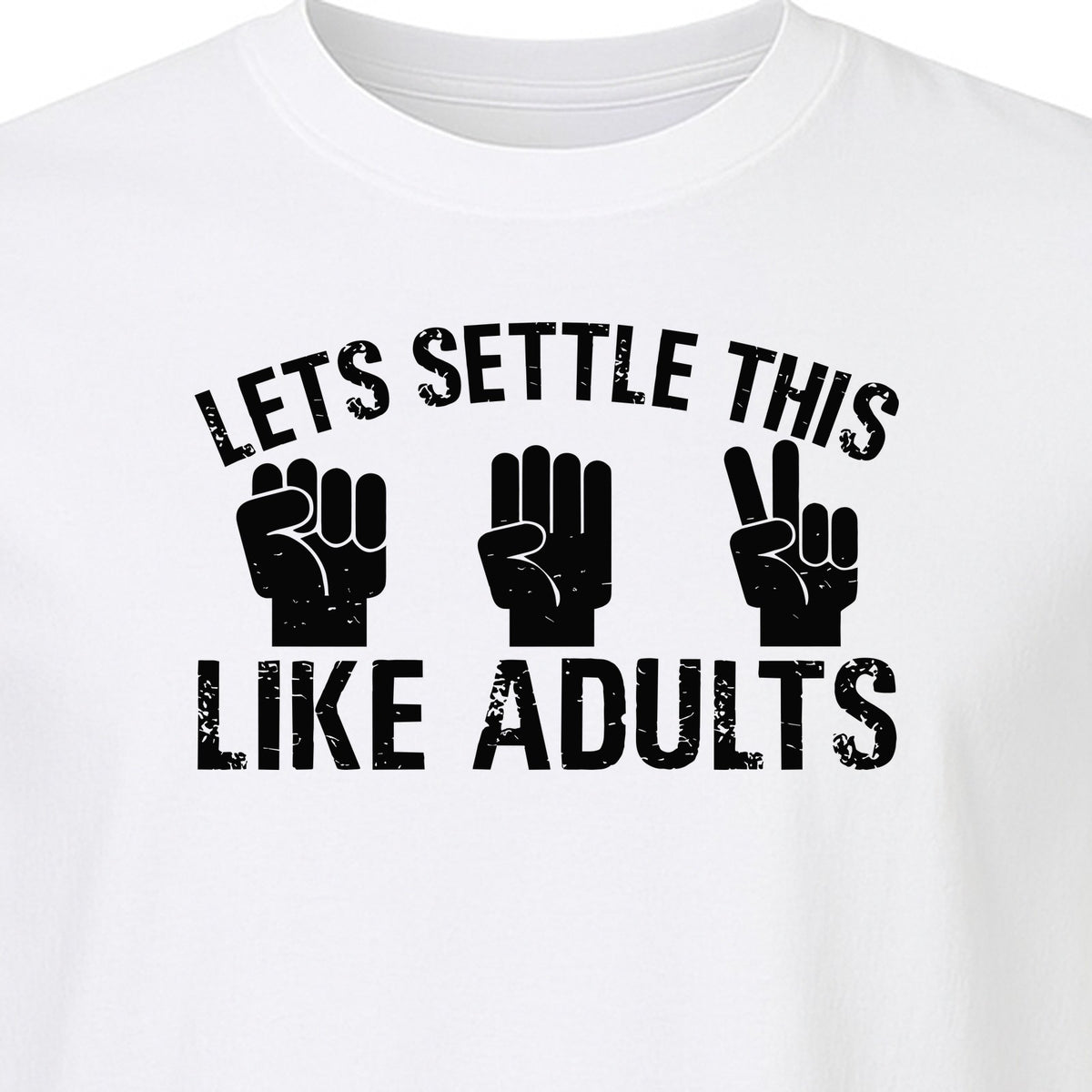 Rock Paper Scissors T-Shirt, Let's Settle This Like Adults Funny Gamer Gift Design