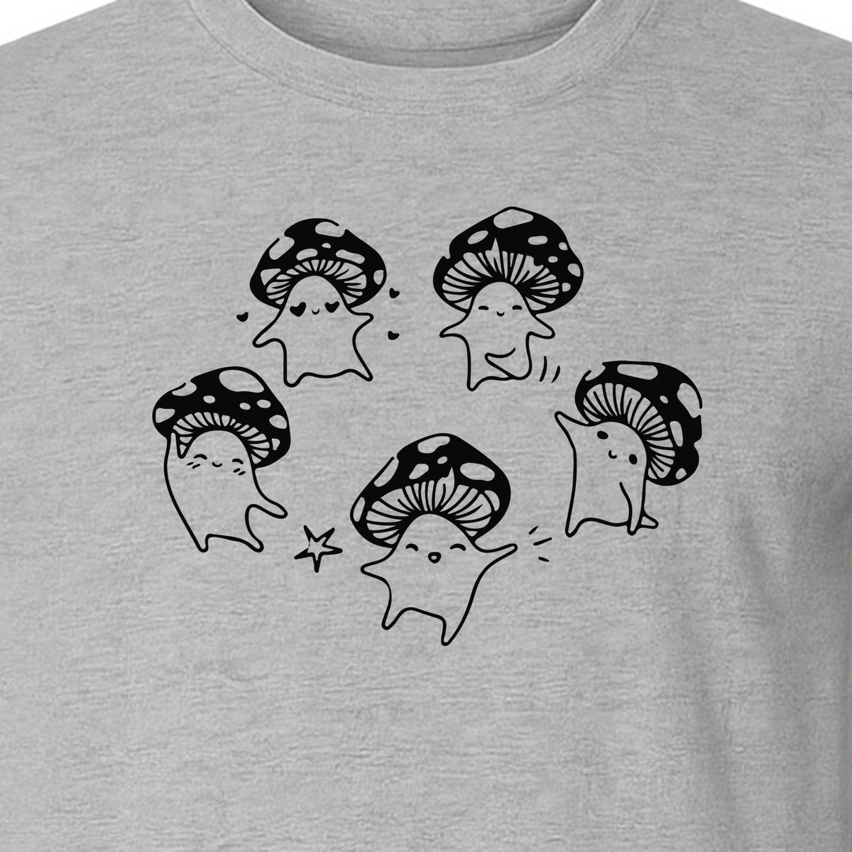 Dancing Mushroom T-Shirt, Cute Characters for Fungi Fans and Nature Lovers