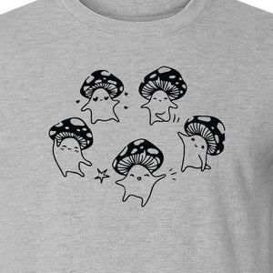 Dancing Mushroom T-Shirt, Cute Characters for Fungi Fans and Nature Lovers