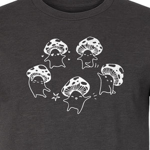 Dancing Mushroom T-Shirt, Cute Characters for Fungi Fans and Nature Lovers
