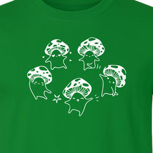 Dancing Mushroom T-Shirt, Cute Characters for Fungi Fans and Nature Lovers