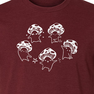 Dancing Mushroom T-Shirt, Cute Characters for Fungi Fans and Nature Lovers
