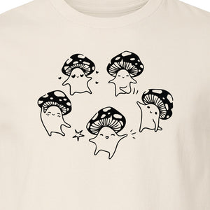 Dancing Mushroom T-Shirt, Cute Characters for Fungi Fans and Nature Lovers