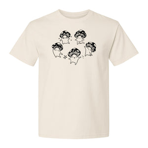 Dancing Mushroom T-Shirt, Cute Characters for Fungi Fans and Nature Lovers