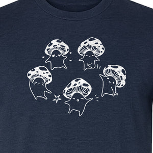 Dancing Mushroom T-Shirt, Cute Characters for Fungi Fans and Nature Lovers