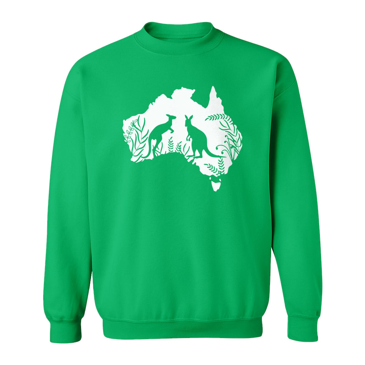 Kangaroo Sweatshirt, Australia Map Wildlife Graphic for Animal Lovers and Travel Fans