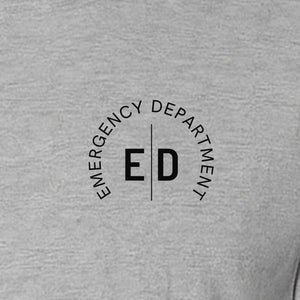 Emergency Department Nurse T-Shirt, Small Left Chest ED Design for ER Staff