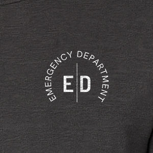 Emergency Department Nurse T-Shirt, Small Left Chest ED Design for ER Staff