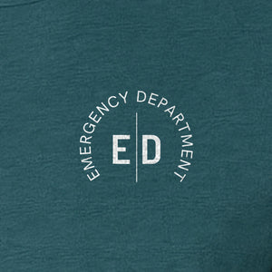 Emergency Department Nurse T-Shirt, Small Left Chest ED Design for ER Staff