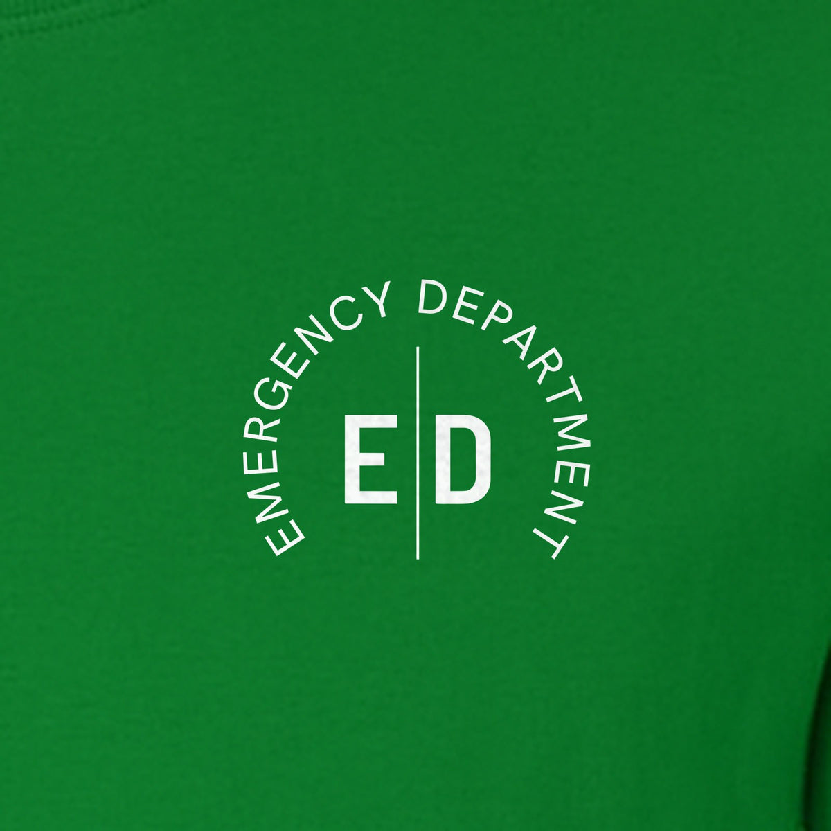 Emergency Department Nurse T-Shirt, Small Left Chest ED Design for ER Staff