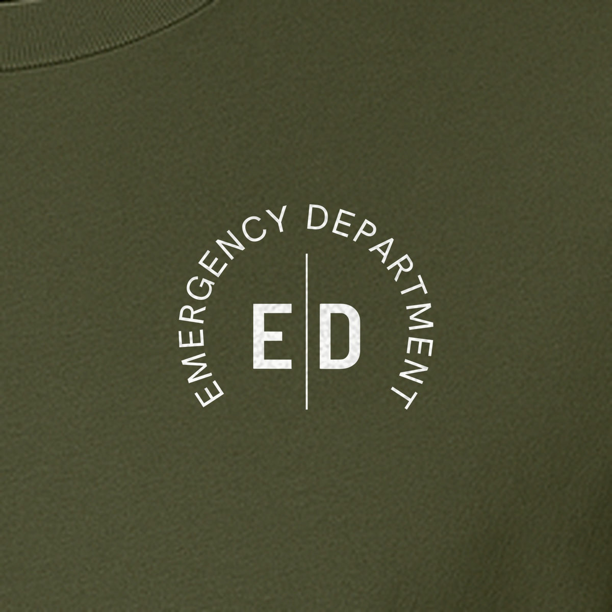 Emergency Department Nurse T-Shirt, Small Left Chest ED Design for ER Staff