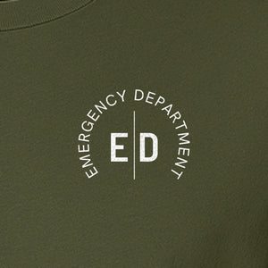 Emergency Department Nurse T-Shirt, Small Left Chest ED Design for ER Staff