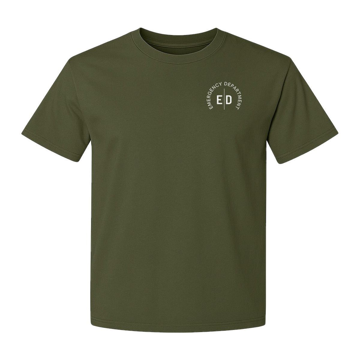 Emergency Department Nurse T-Shirt, Small Left Chest ED Design for ER Staff