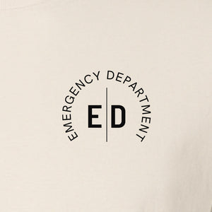 Emergency Department Nurse T-Shirt, Small Left Chest ED Design for ER Staff
