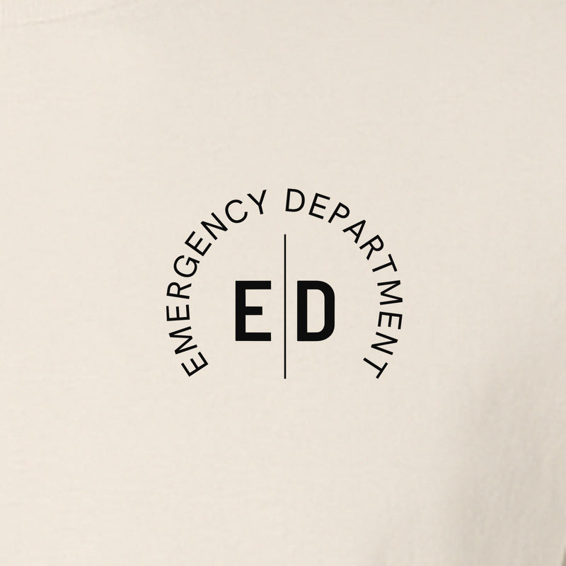 Emergency Department Nurse T-Shirt, Small Left Chest ED Design for ER Staff