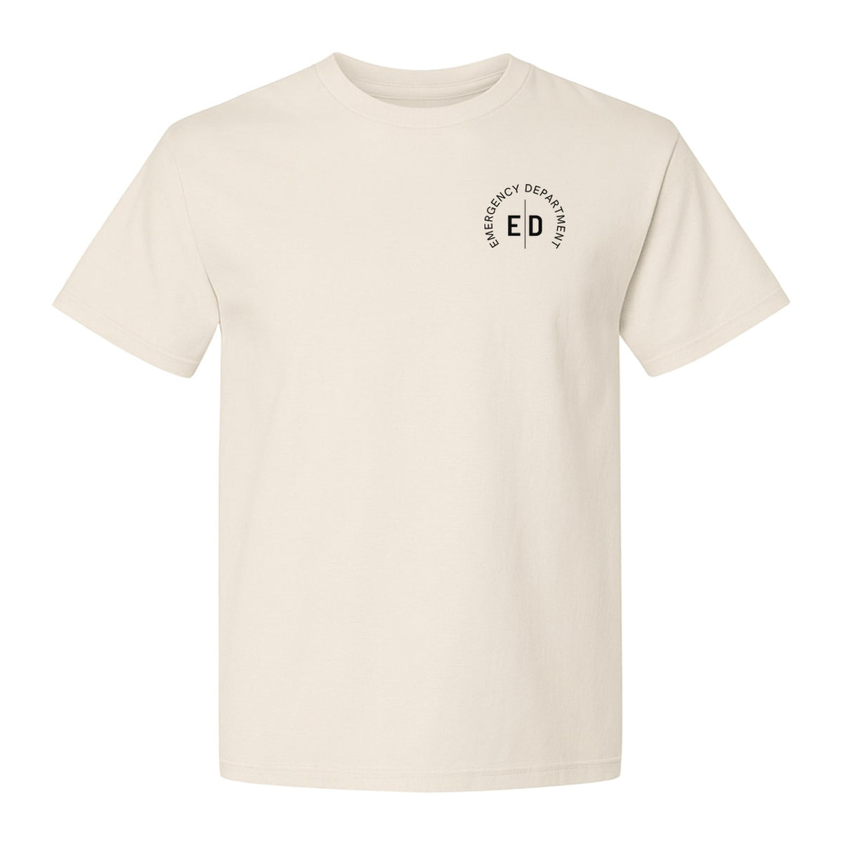 Emergency Department Nurse T-Shirt, Small Left Chest ED Design for ER Staff