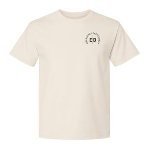 Emergency Department Nurse T-Shirt, Small Left Chest ED Design for ER Staff