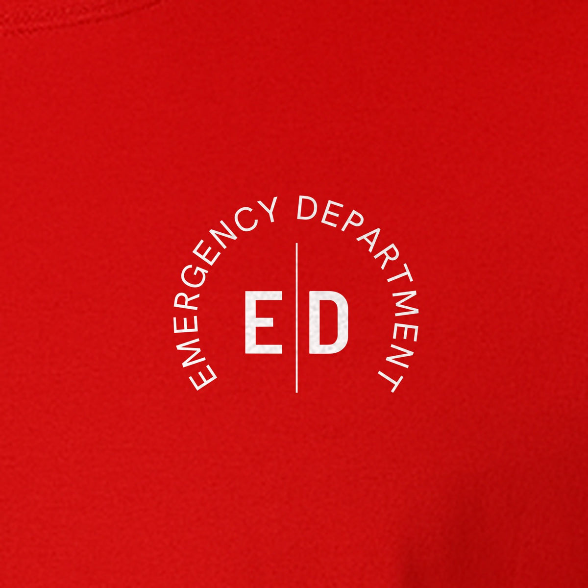 Emergency Department Nurse T-Shirt, Small Left Chest ED Design for ER Staff
