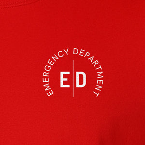 Emergency Department Nurse T-Shirt, Small Left Chest ED Design for ER Staff